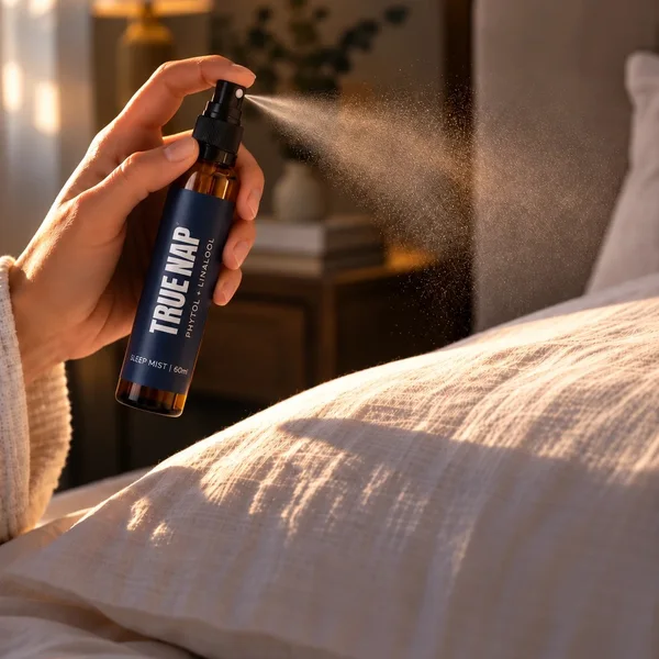 Sleep mist de almohada de TRUE NAP en uso